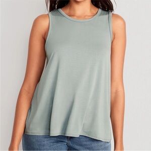 NWT OLD NAVY Luxe Swing Tank Top Color: Silver Sage Size XL